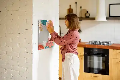 Magnetinė sauso valymo lenta vasaros gėlės rašto