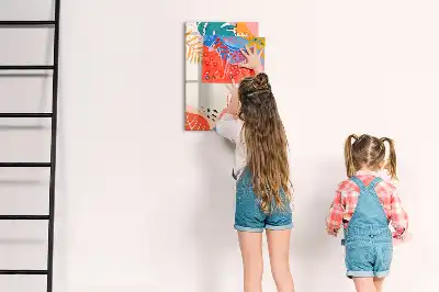 Magnetinė sauso valymo lenta vasaros gėlės rašto