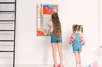 Magnetinė sauso valymo lenta vasaros gėlės rašto