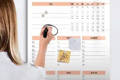 Magnetinė sauso valymo lenta tvarkymosi sąrašas