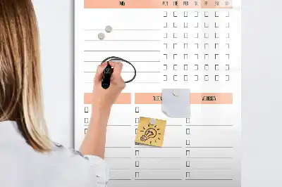 Magnetinė sauso valymo lenta tvarkymosi sąrašas