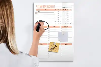 Magnetinė sauso valymo lenta tvarkymosi sąrašas