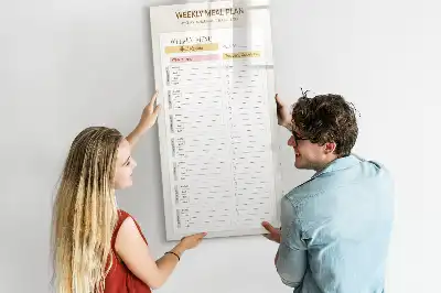 Magnetinė sauso valymo lenta savaitės valgiaraštis