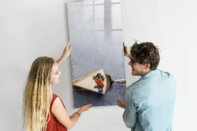 Magnetinė sauso valymo lenta pyrago gabalėlio formos