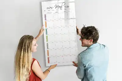 Magnetinė savaitės valgiaraščio lenta sauso valymo
