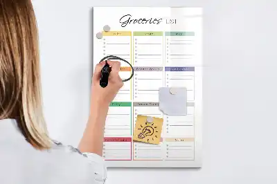 Magnetinė sauso valymo lenta piirkinių sąrašui