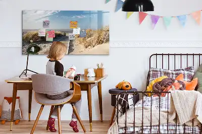 Magnetinė piešimo lenta paplūdimio vaizdo motyvu