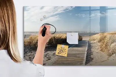 Magnetinė piešimo lenta paplūdimio vaizdo motyvu