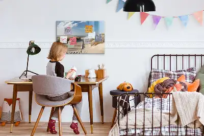 Magnetinė piešimo lenta paplūdimio vaizdo motyvu