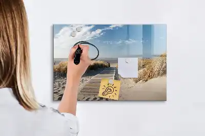 Magnetinė piešimo lenta paplūdimio vaizdo motyvu