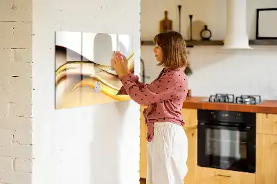 Magnetinė piešimo lenta su bangų abstrakcijos motyvu