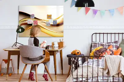 Magnetinė piešimo lenta su bangų abstrakcijos motyvu