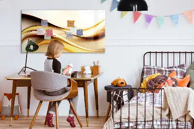 Magnetinė piešimo lenta su bangų abstrakcijos motyvu