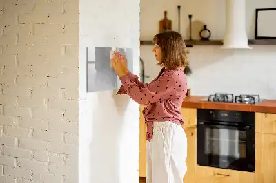 Magnetinė piešimo lenta akmeninės sienos dizaino