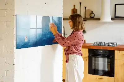 Magnetinė piešimo lenta vandens abstrakcijos dizaino