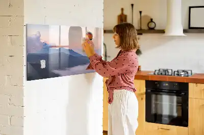 Magnetinė rašymo lenta gražaus kraštovaizdžio motyvas