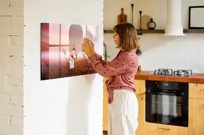 Magnetinė rašymo lenta ūkanotas rytas