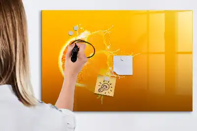 Magnetinė piešimo lenta apelsino formos