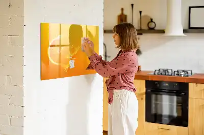 Magnetinė piešimo lenta apelsino formos