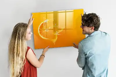 Magnetinė piešimo lenta apelsino formos