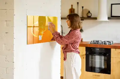 Magnetinė piešimo lenta apelsino formos