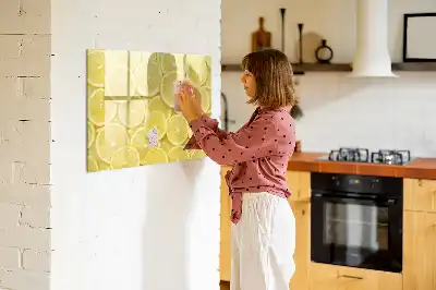 Magnetinė piešimo lenta su citrinų griežinėlių piešiniu