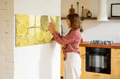 Magnetinė piešimo lenta su citrinų griežinėlių piešiniu