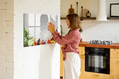 Magnetinė piešimo lenta su daržovių piešiniu