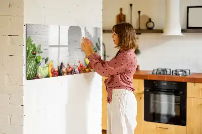 Magnetinė piešimo lenta su daržovių piešiniu