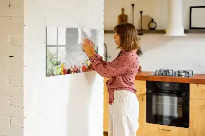 Magnetinė piešimo lenta su daržovių piešiniu