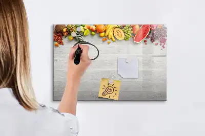 Magnetinė piešimo lenta su vaisių motyvu