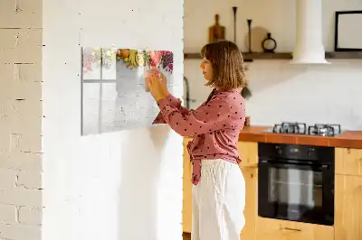 Magnetinė piešimo lenta su vaisių motyvu