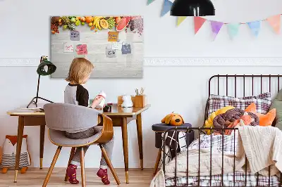 Magnetinė piešimo lenta su vaisių motyvu