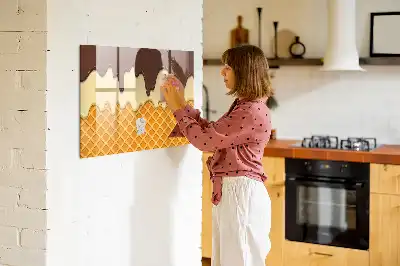 Magnetinė piešimo lenta ledų formos
