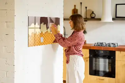Magnetinė piešimo lenta ledų formos