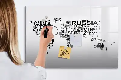 Magnetinė piešimo lenta raidžių kontinentai