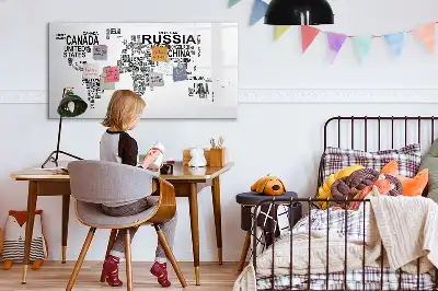 Magnetinė piešimo lenta raidžių kontinentai