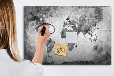 Magnetinė rašymo lenta pasaulio žemėlapis