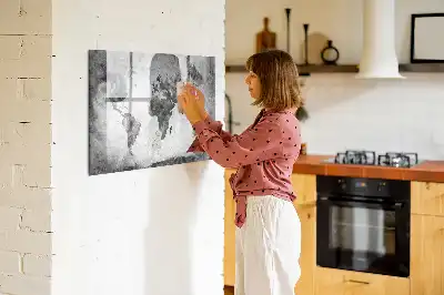 Magnetinė rašymo lenta pasaulio žemėlapis