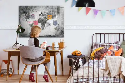 Magnetinė rašymo lenta pasaulio žemėlapis