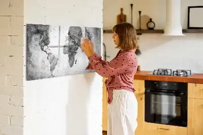 Magnetinė rašymo lenta pasaulio žemėlapis