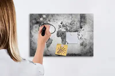 Magnetinė rašymo lenta pasaulio žemėlapis