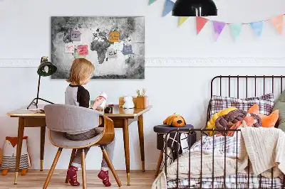 Magnetinė rašymo lenta pasaulio žemėlapis