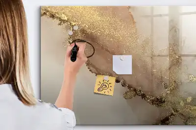 Magnetinė piešimo lenta auksinio marmuro dizaino