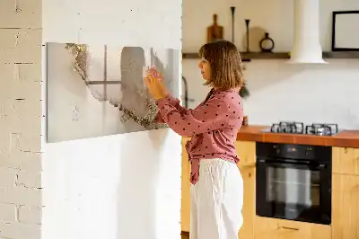 Magnetinė piešimo lenta auksinio marmuro dizaino