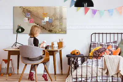 Magnetinė piešimo lenta auksinio marmuro dizaino