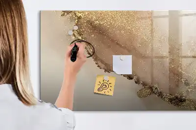 Magnetinė piešimo lenta auksinio marmuro dizaino