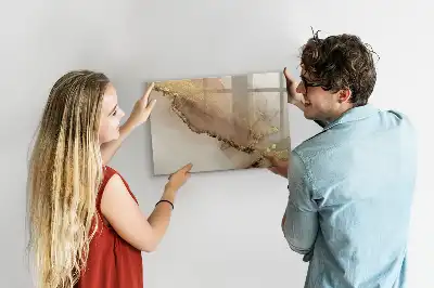 Magnetinė piešimo lenta auksinio marmuro dizaino