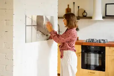 Magnetinė piešimo lenta auksinio marmuro dizaino