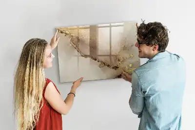 Magnetinė piešimo lenta auksinio marmuro dizaino